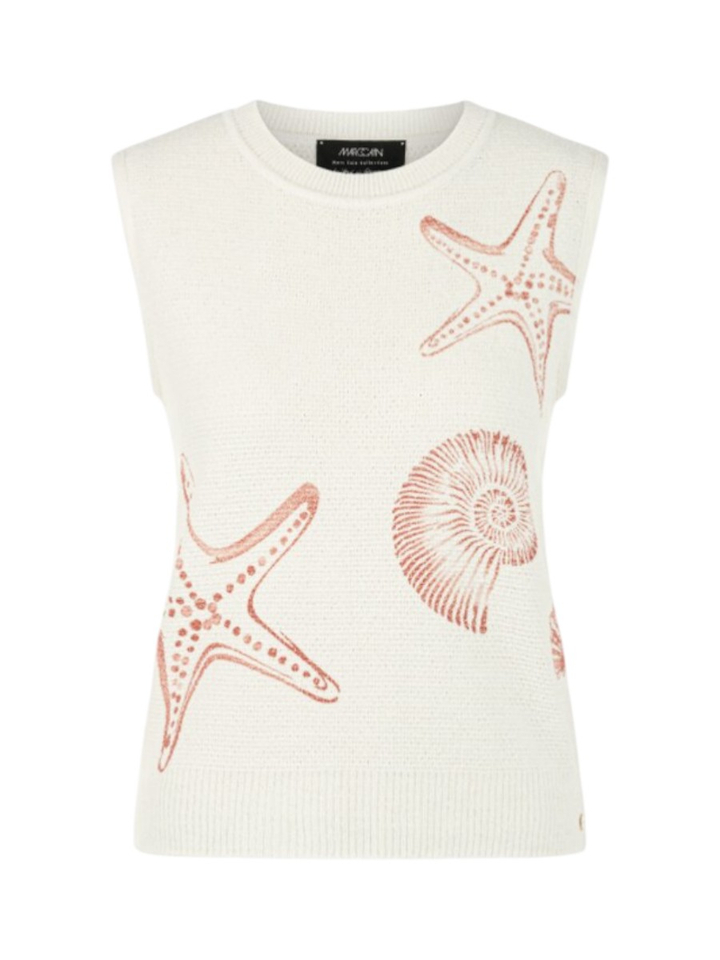Witte debardeur met print Marccain 