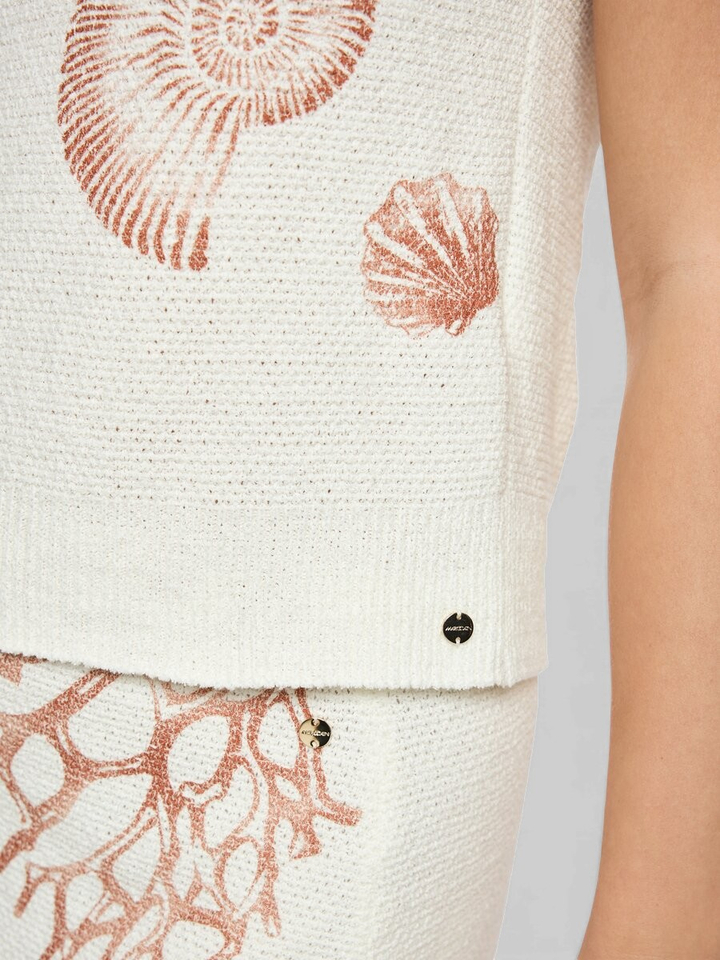 Witte debardeur met print Marccain 