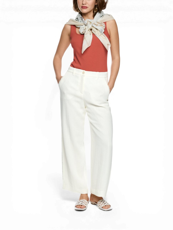 Roestkleurige top in ribbel Marccain 