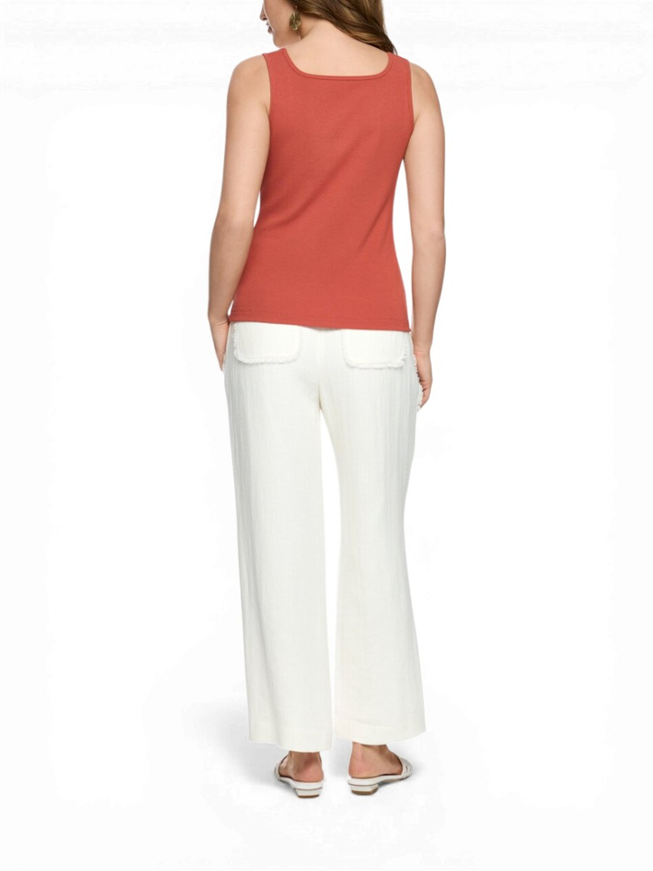 Roestkleurige top in ribbel Marccain 