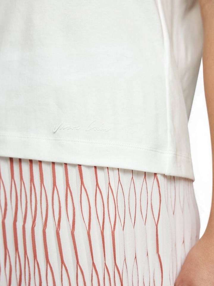 Witet polo met detail aan de kraag Marccain