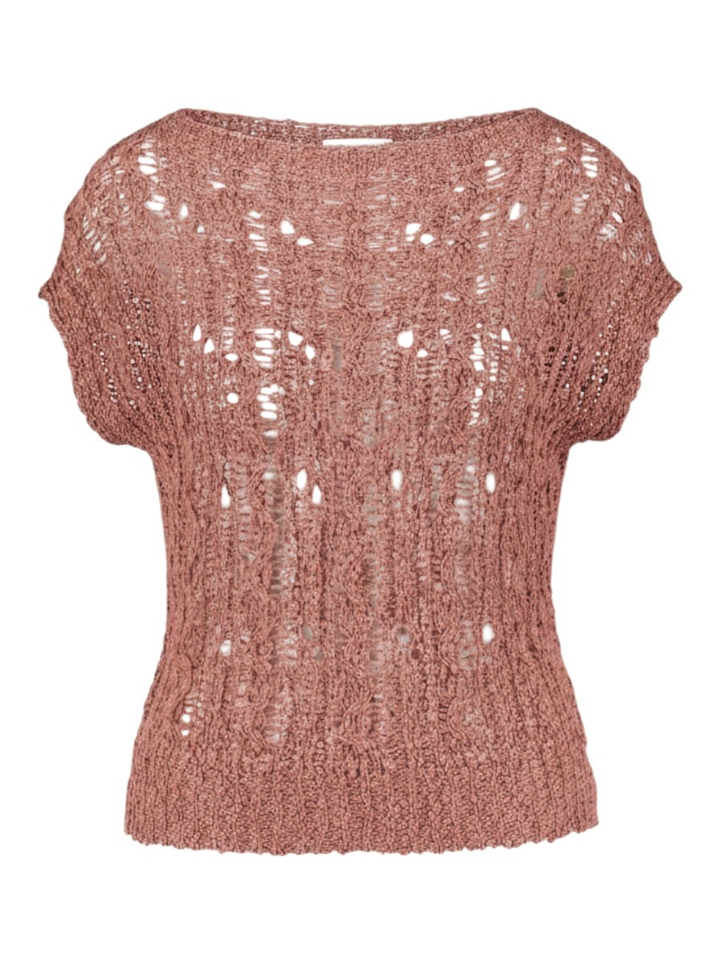 Roestkleurige gehaakte pull Marccain 