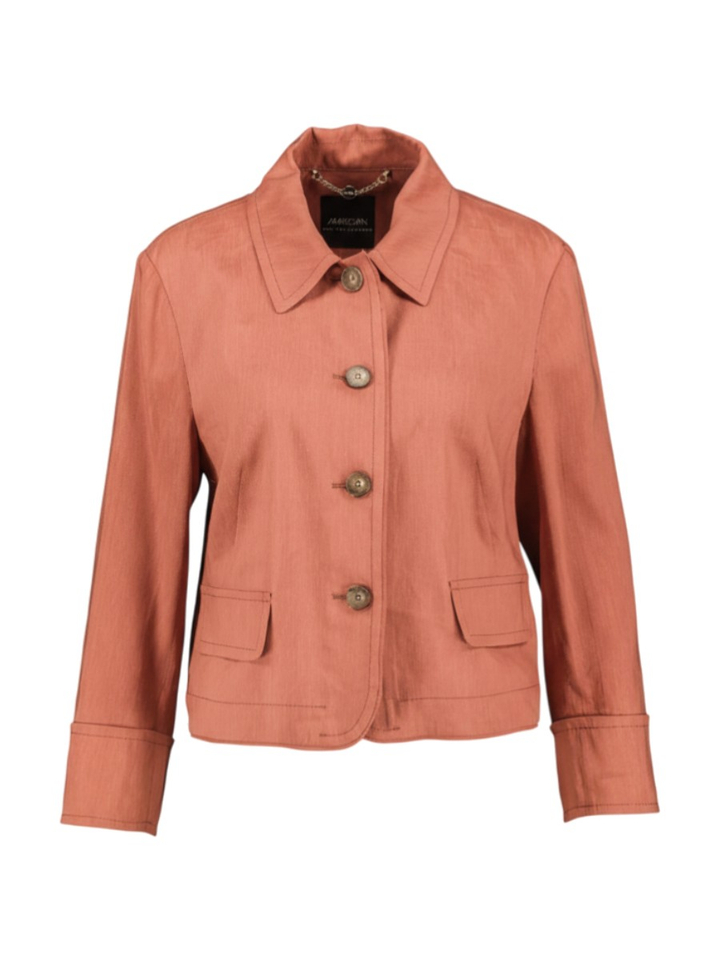 Terracotta blouse met knopen Marccain 