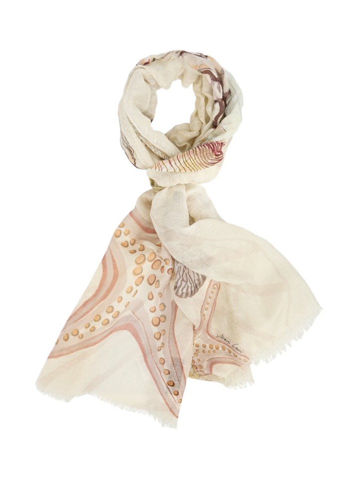 Beige sjaal met print Marccain 