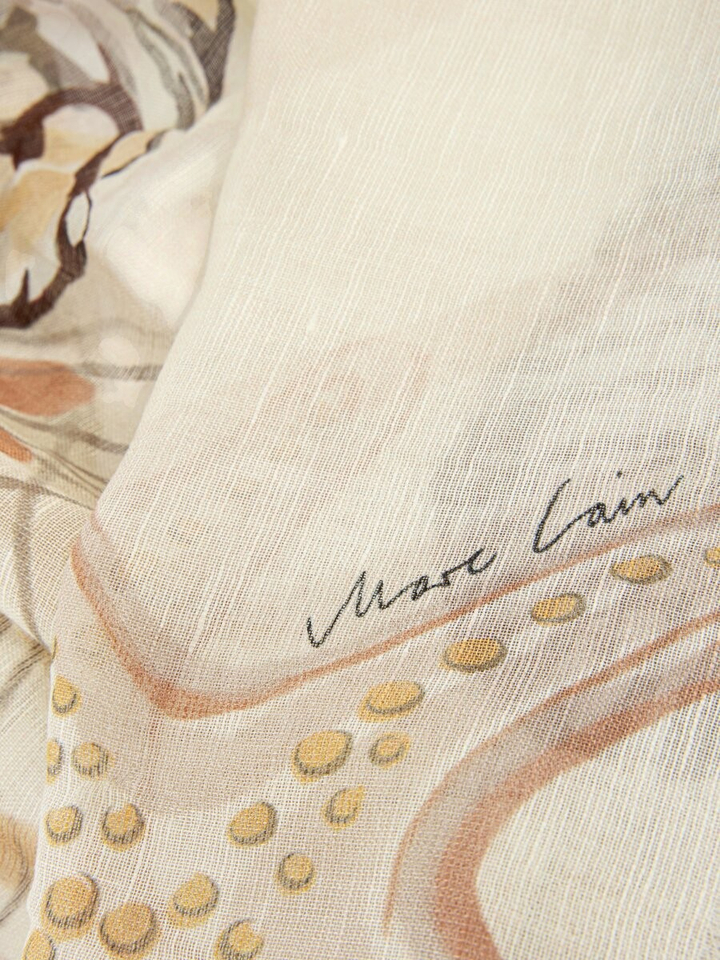 Beige sjaal met print Marccain 