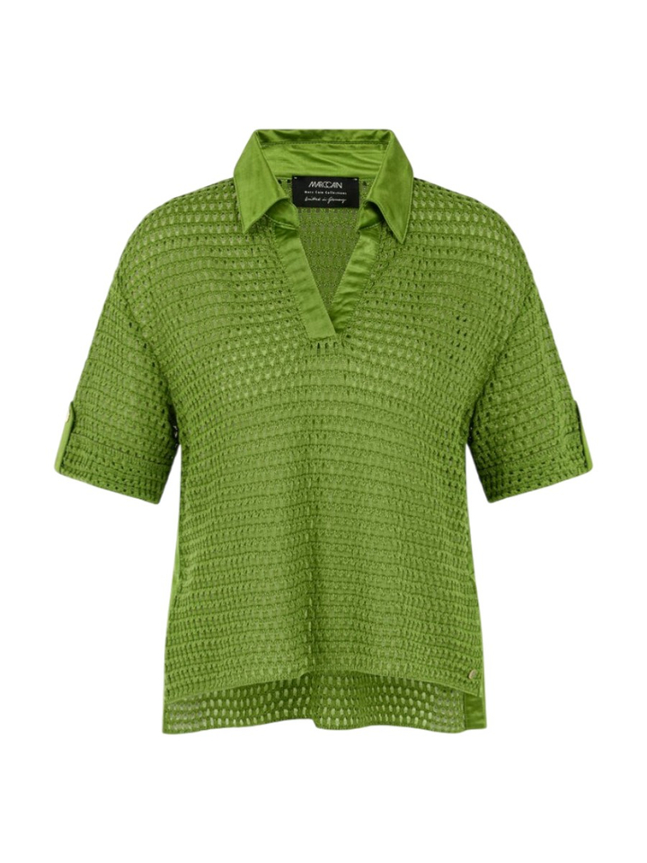 Groene ajourtrui 'Rethink Together' Marccain 