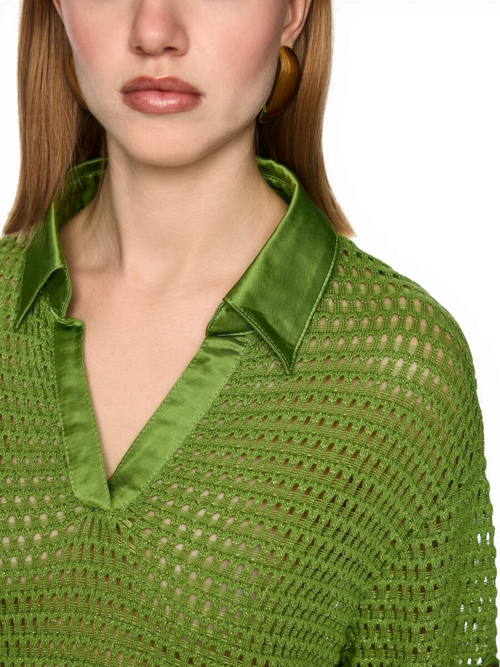 Groene ajourtrui 'Rethink Together' Marccain 