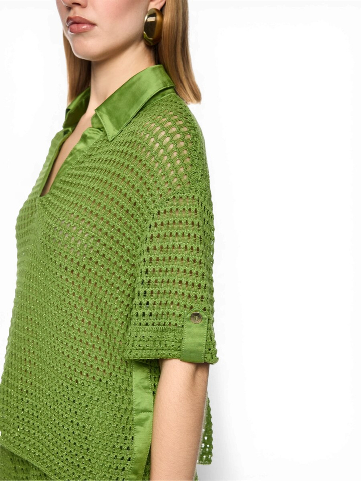 Groene ajourtrui 'Rethink Together' Marccain 
