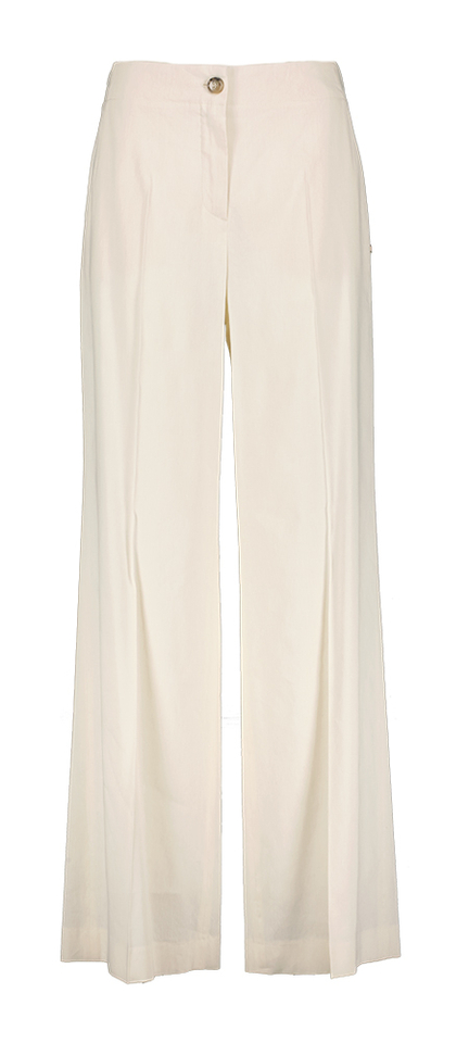Beige geklede broek Wide Fit Marccain
