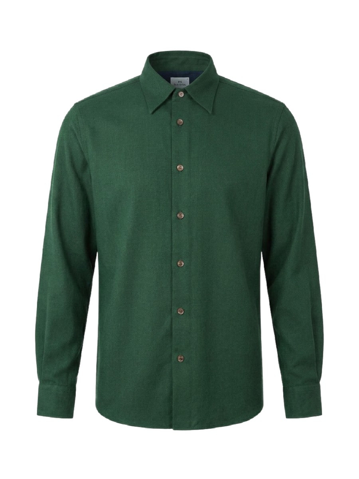 Green katoenen hemd (regular fit) met lange mouwen Paul Smith