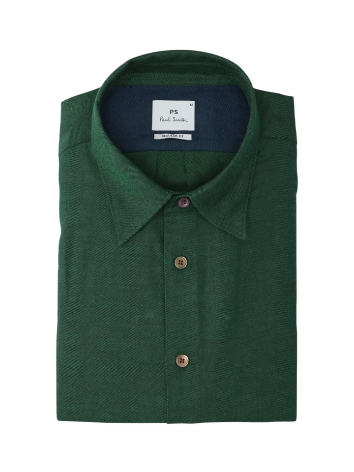 Green katoenen hemd (regular fit) met lange mouwen Paul Smith