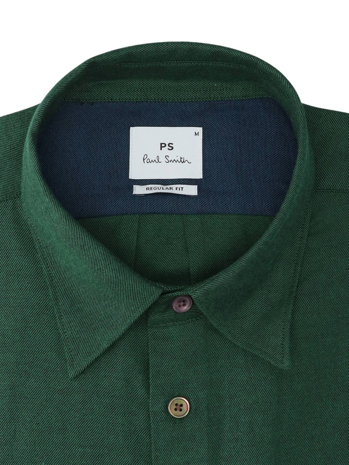 Green katoenen hemd (regular fit) met lange mouwen Paul Smith
