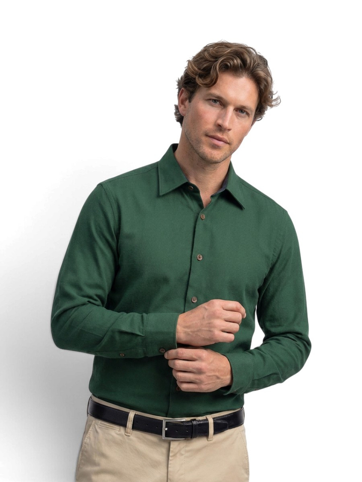 Green katoenen hemd (regular fit) met lange mouwen Paul Smith