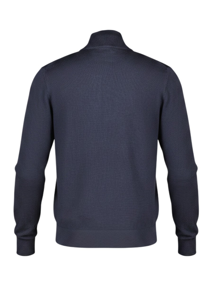 Donkerblauwe trui met korte rits Paul Smith