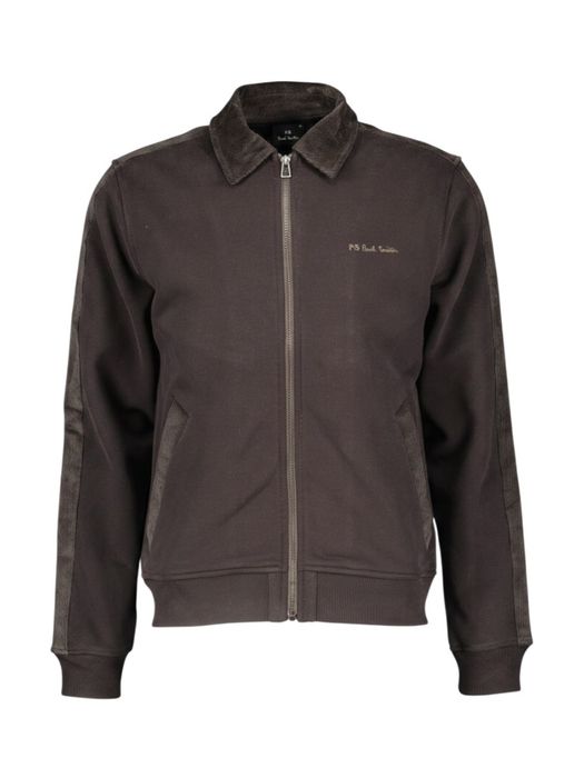 Donkerbruine gilet met ribfluwelen detail Paul Smith