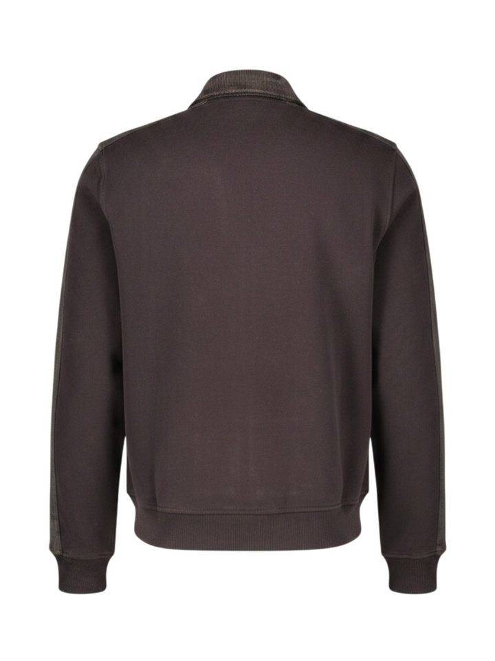 Donkerbruine gilet met ribfluwelen detail Paul Smith