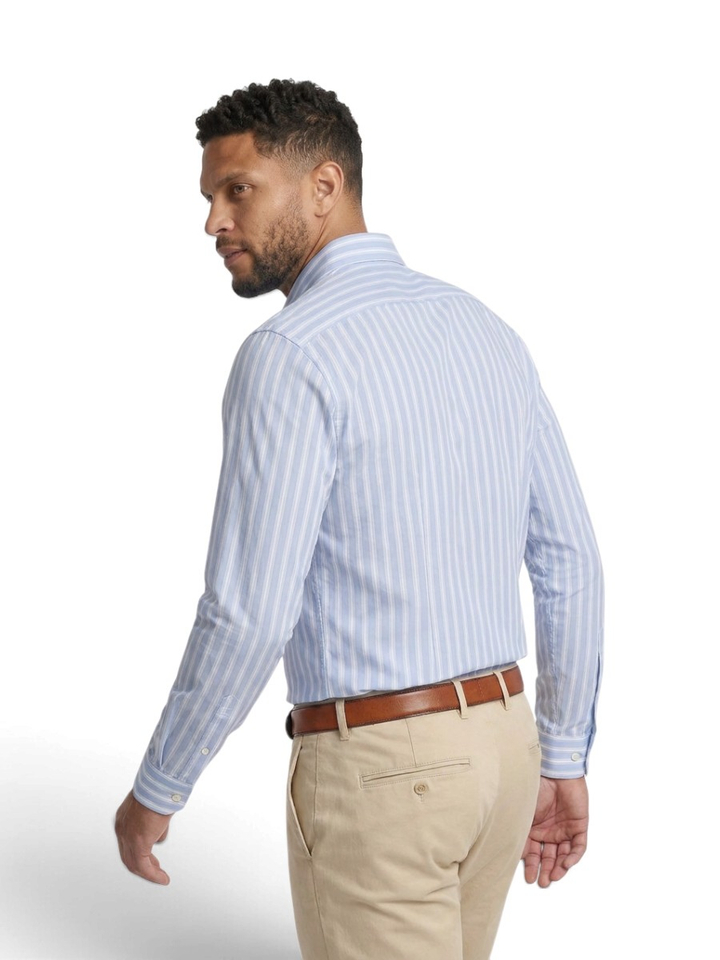 Blauw katoenen hemd (regular fit) met strepen en lange mouwen Paul Smith