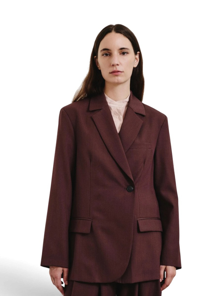 Mauve geklede blazer Pomandère