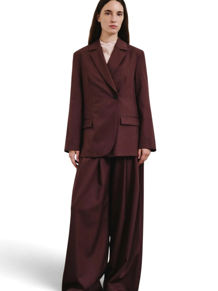 Mauve geklede blazer Pomandère