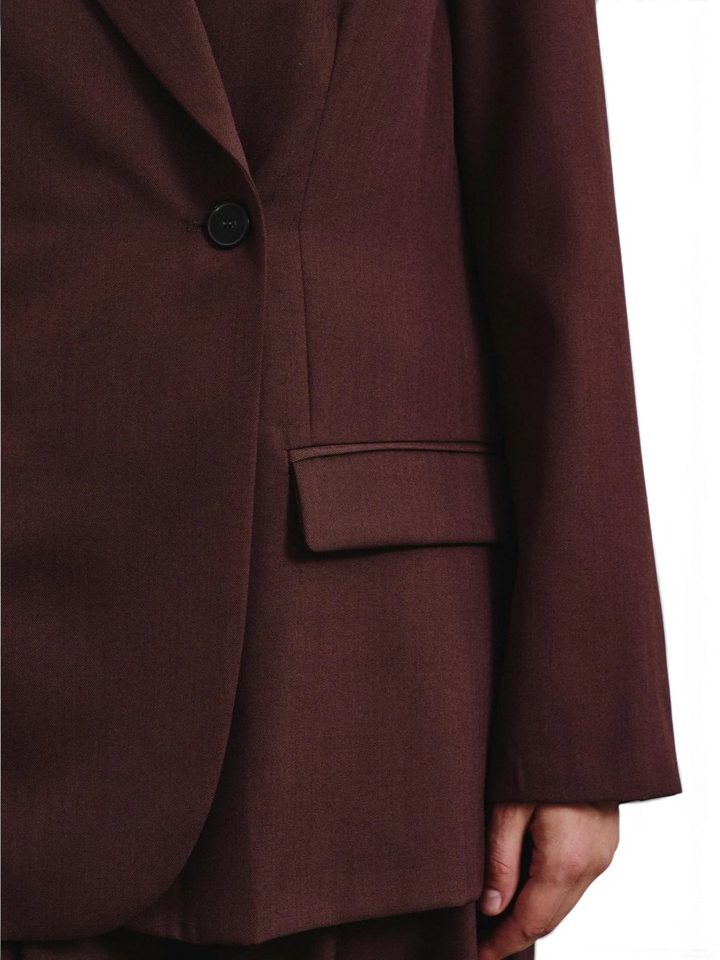 Mauve geklede blazer Pomandère
