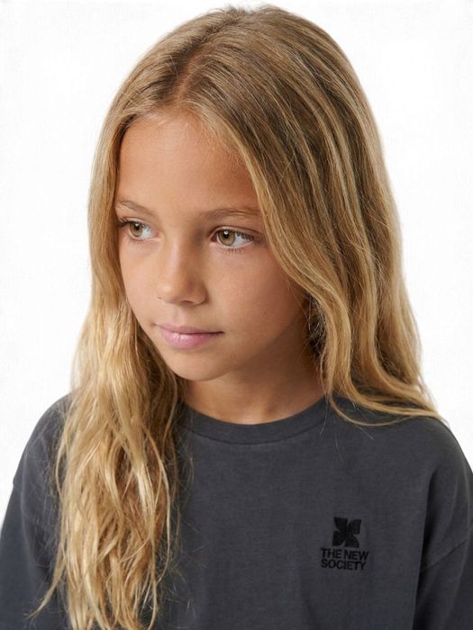 Zwarte T-shirt met logo The New Society