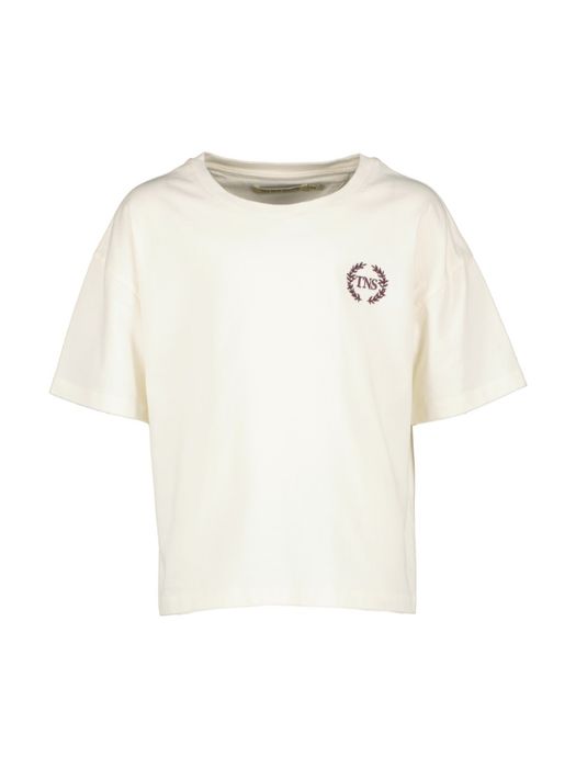 Ecru t-shirt met logo The New Society