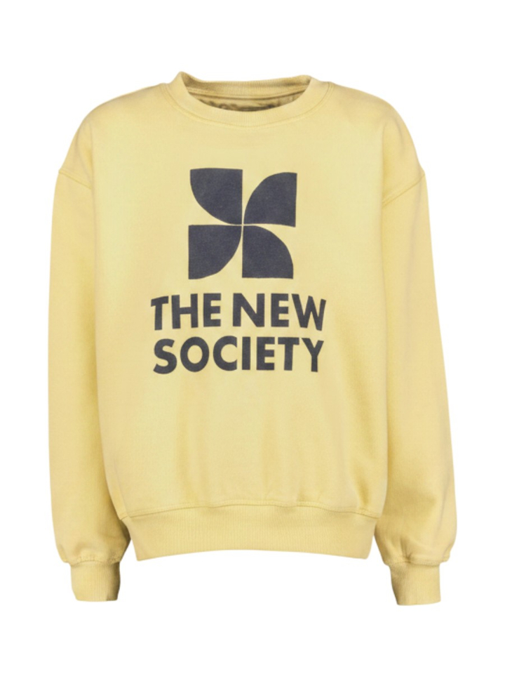 Gele trui met print The New Society