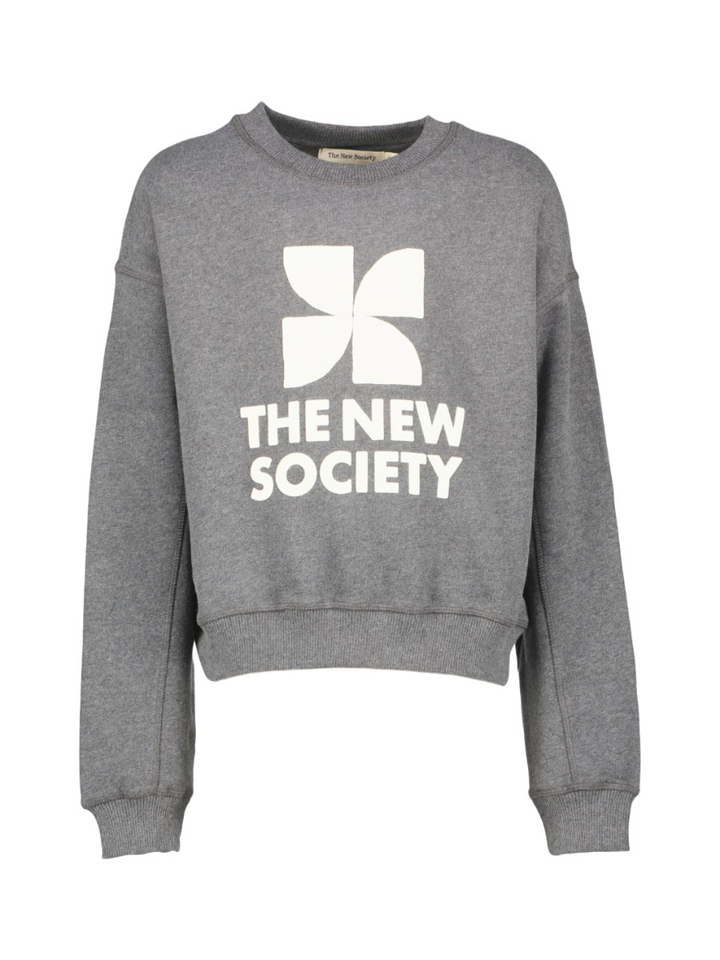 Grijze sweater met TNS logo The New Society