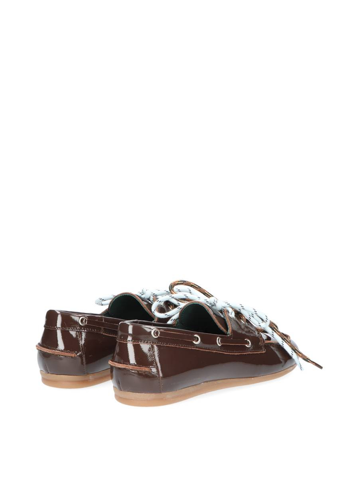 Donkerbruine loafers in lakleder Moc Kirruna