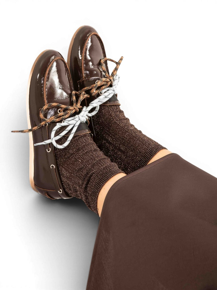 Donkerbruine loafers in lakleder Moc Kirruna