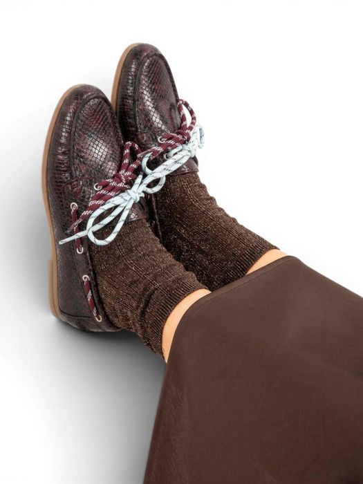 Bordeaux lederen loafers in slangenprint Moc Kirruna