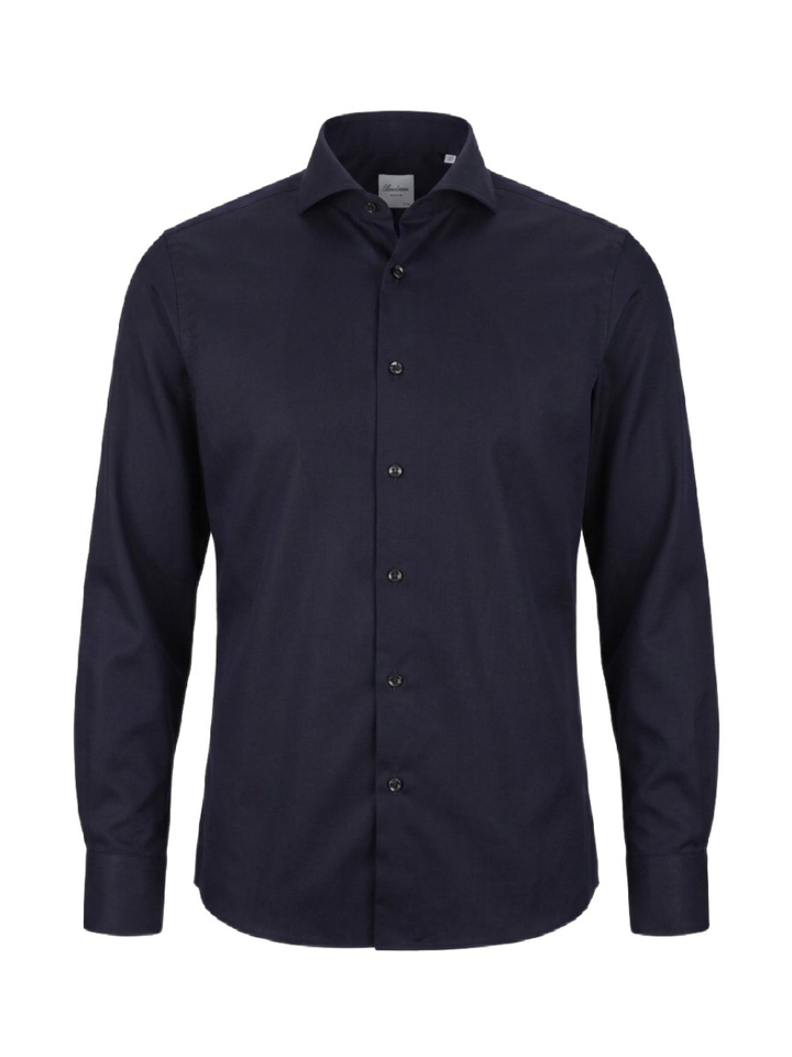 Navy katoenen hemd (regular fit) met lange mouwen Stenströms 