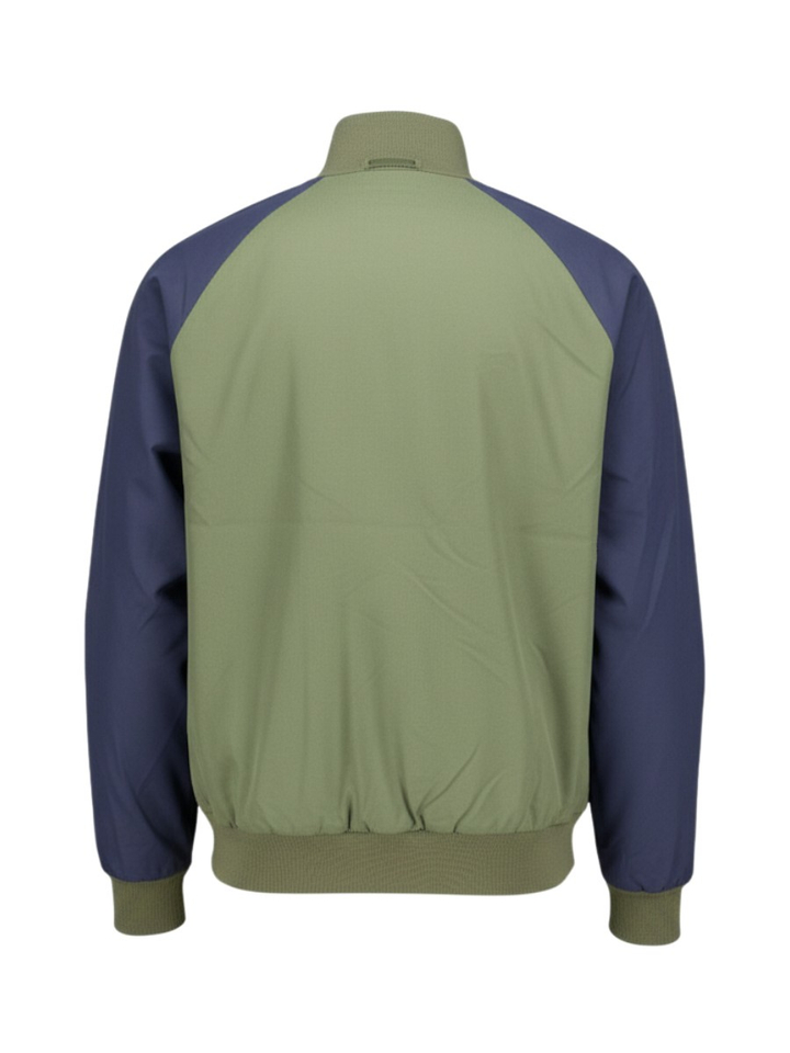 Kaki-donkerblauwe half-zip jack met buidelzak Goblin Mother Karen's