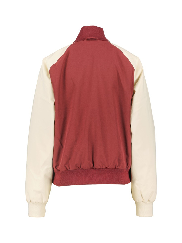 Bordeaux-ecru half-zip jack met buidelzak Goblin Mother Karen's 