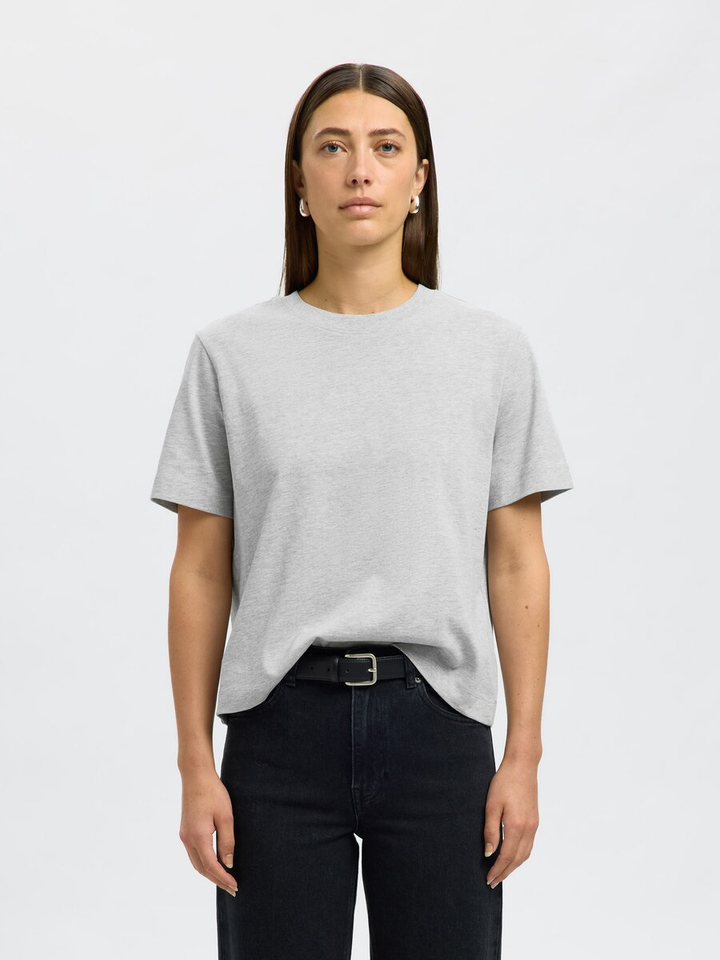 Grijze T-shirt Selected 