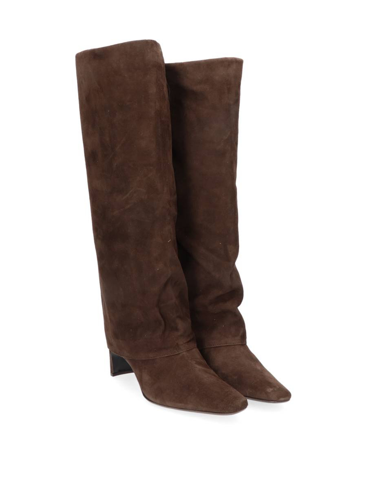 Donkerbruine laars in suede Julie Dee
