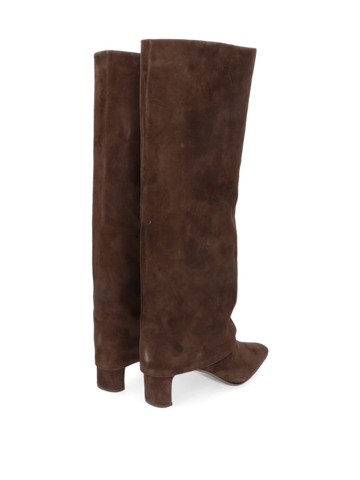 Donkerbruine laars in suede Julie Dee