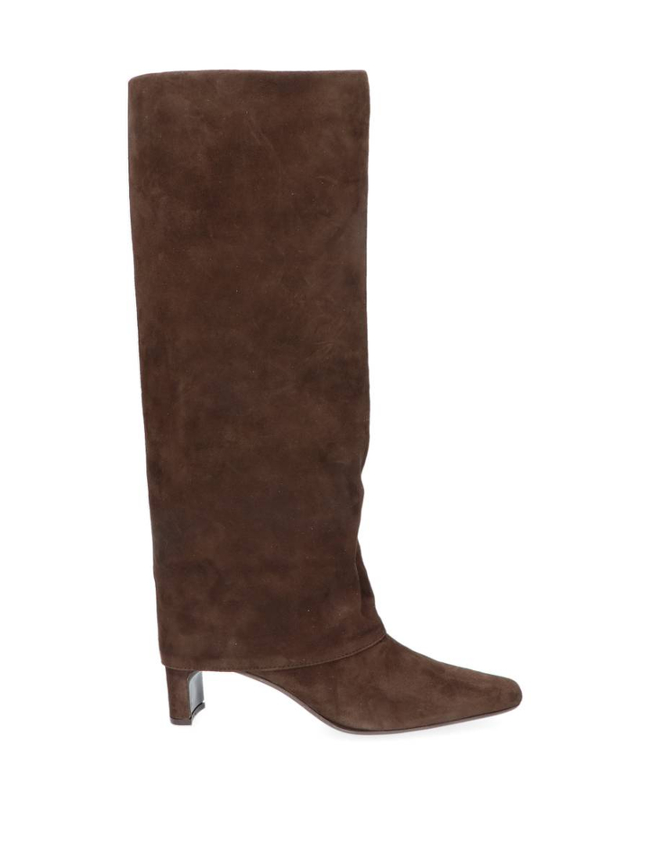 Donkerbruine laars in suede Julie Dee