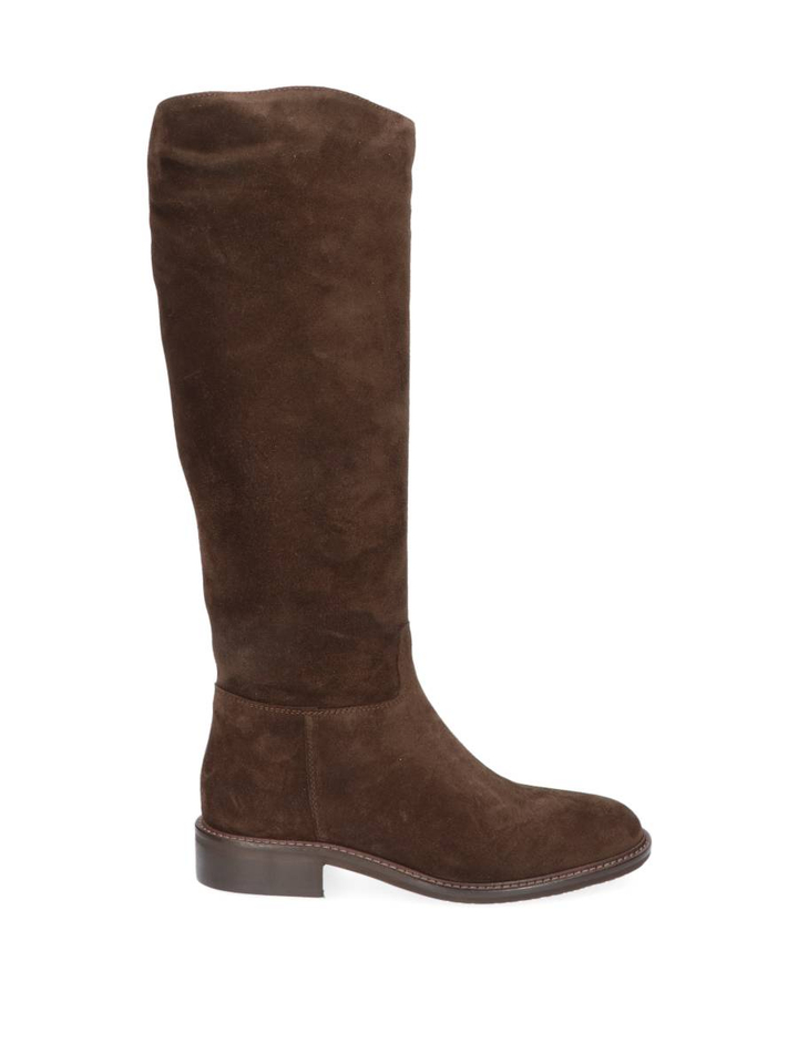 Donkerbruine laars in suede Julie Dee