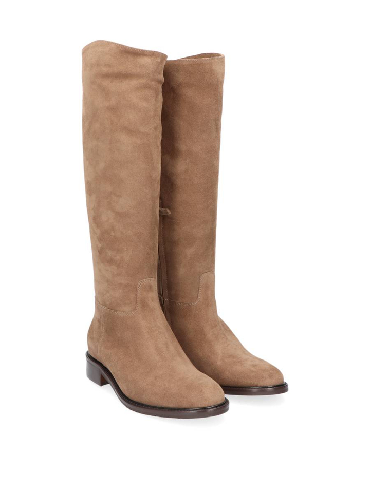 Beige kleurige laars in suede Julie Dee