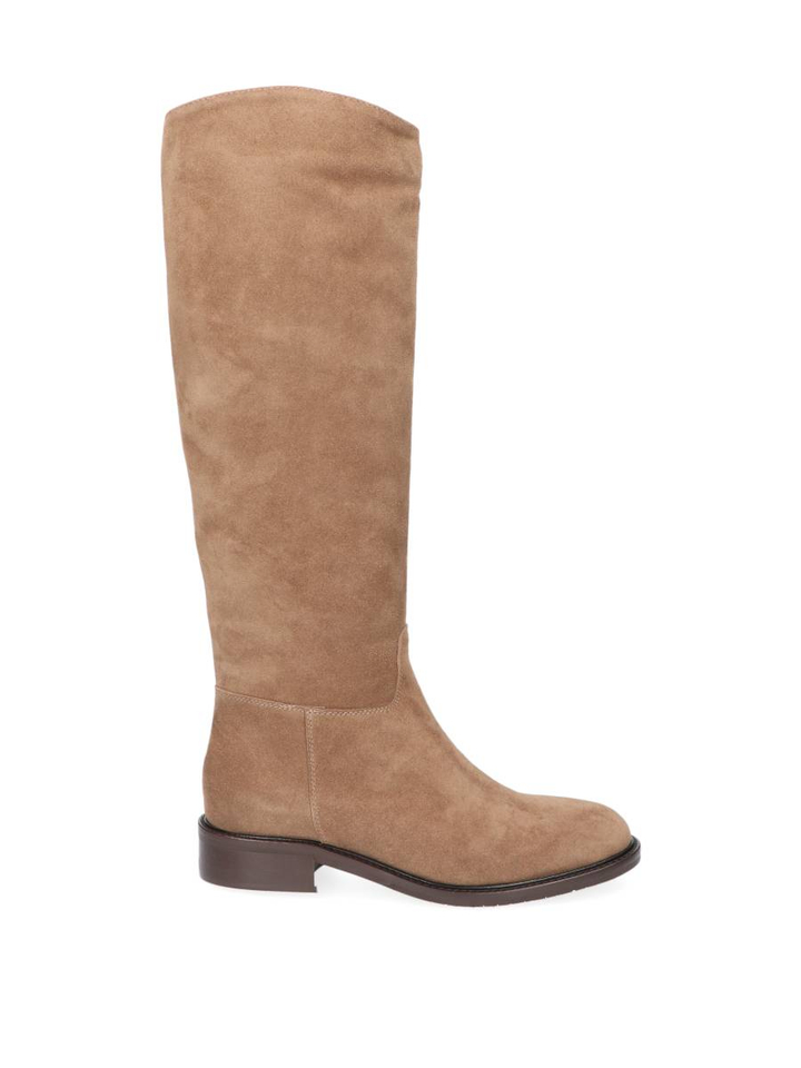 Beige kleurige laars in suede Julie Dee