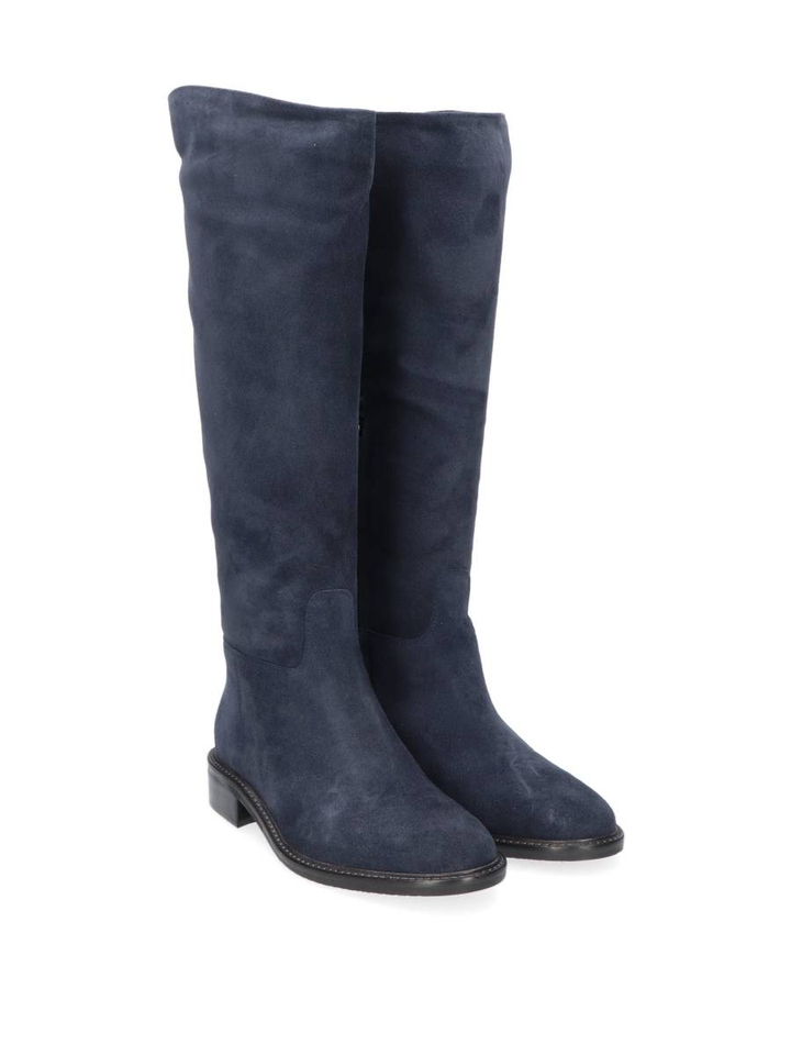 Donkerblauwe laars in suede Julie Dee 