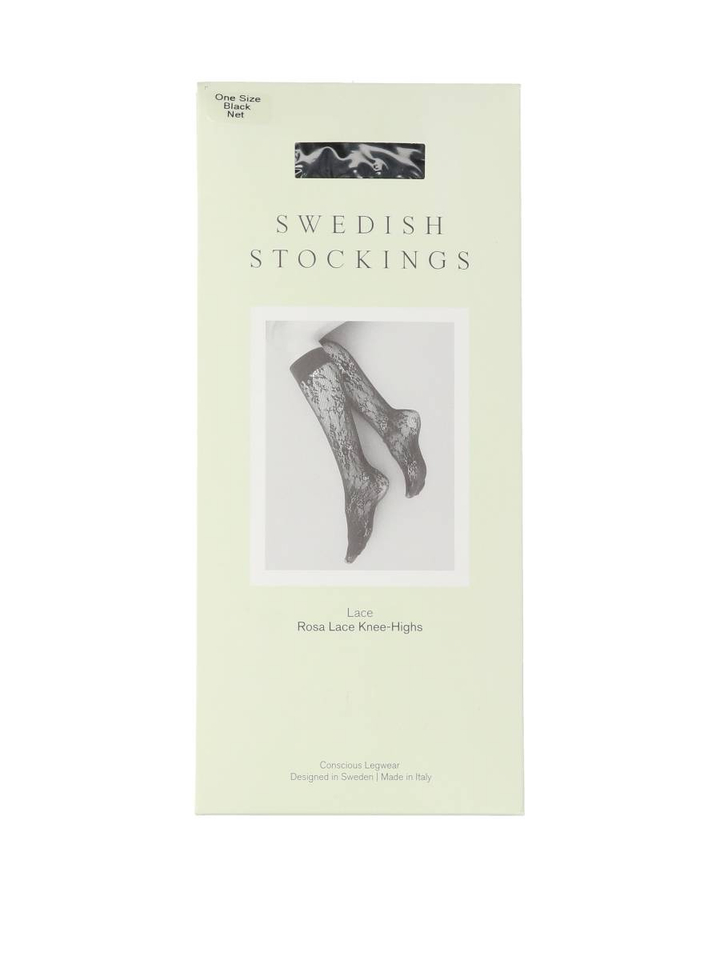 Zwarte Rosa knee highs kousen Swedisch Stockings