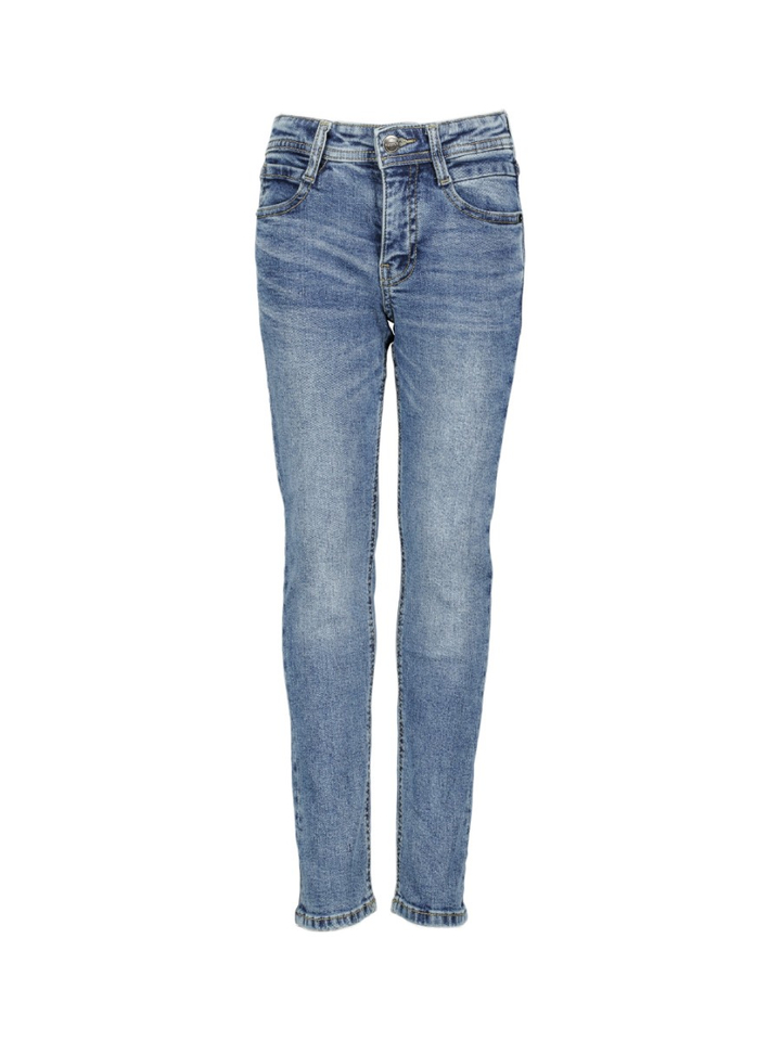 Blauwe jeansbroek straight fit Retour 