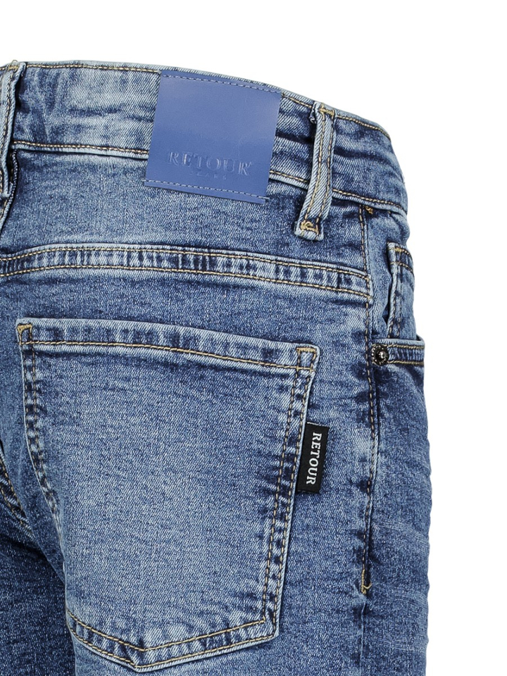 Donkerblauw jeans oversized fit Retour