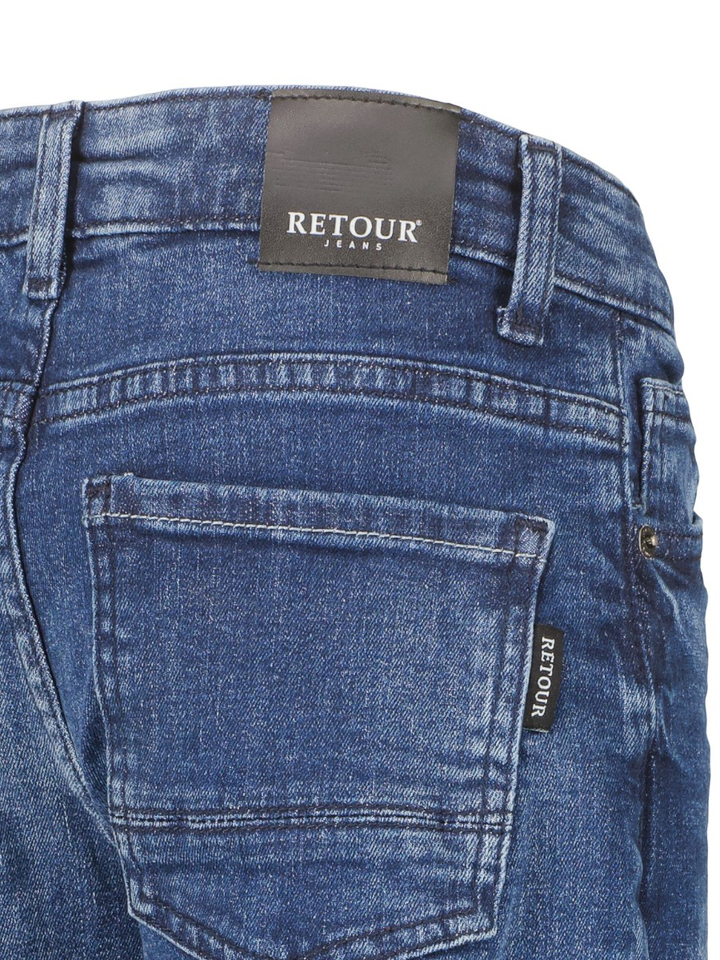 Blauwe oversized fit jeans Manuel Retour 