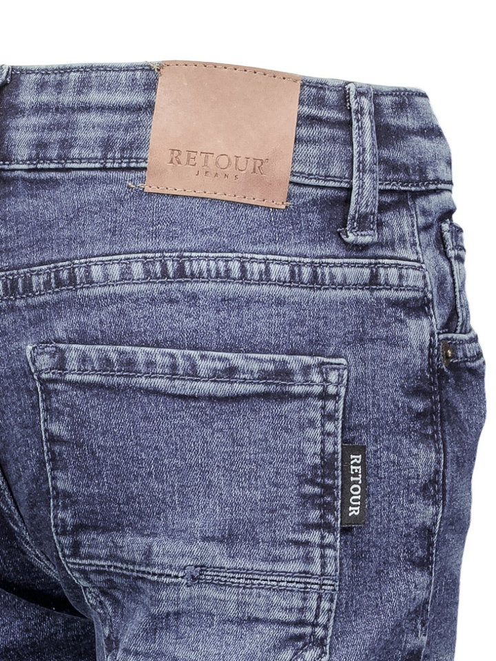 Donnkerblauwe relaxed fit jeans Landon Retour 