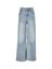 Lichtblauwe jeansbroek wide leg Retour 