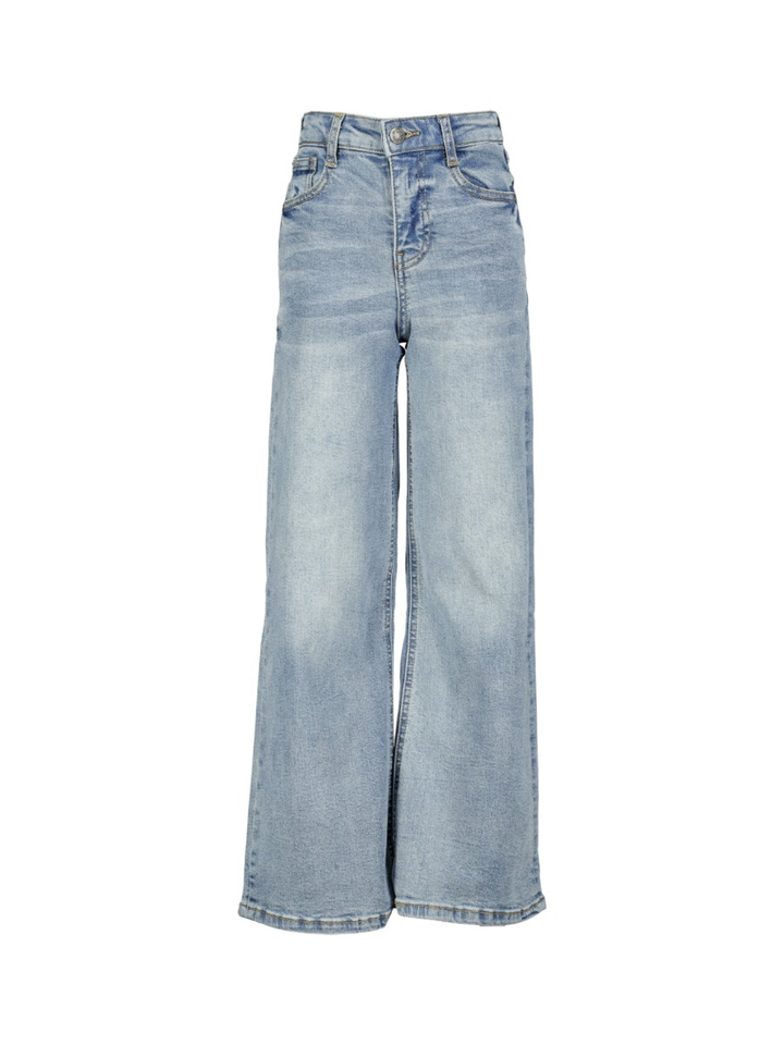 Lichtblauwe jeansbroek wide leg Retour 