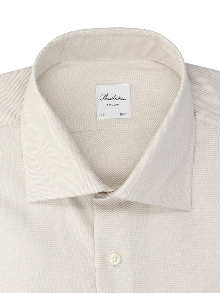Beige katoenen hemd (regular fit) met lange mouwen Stenströms